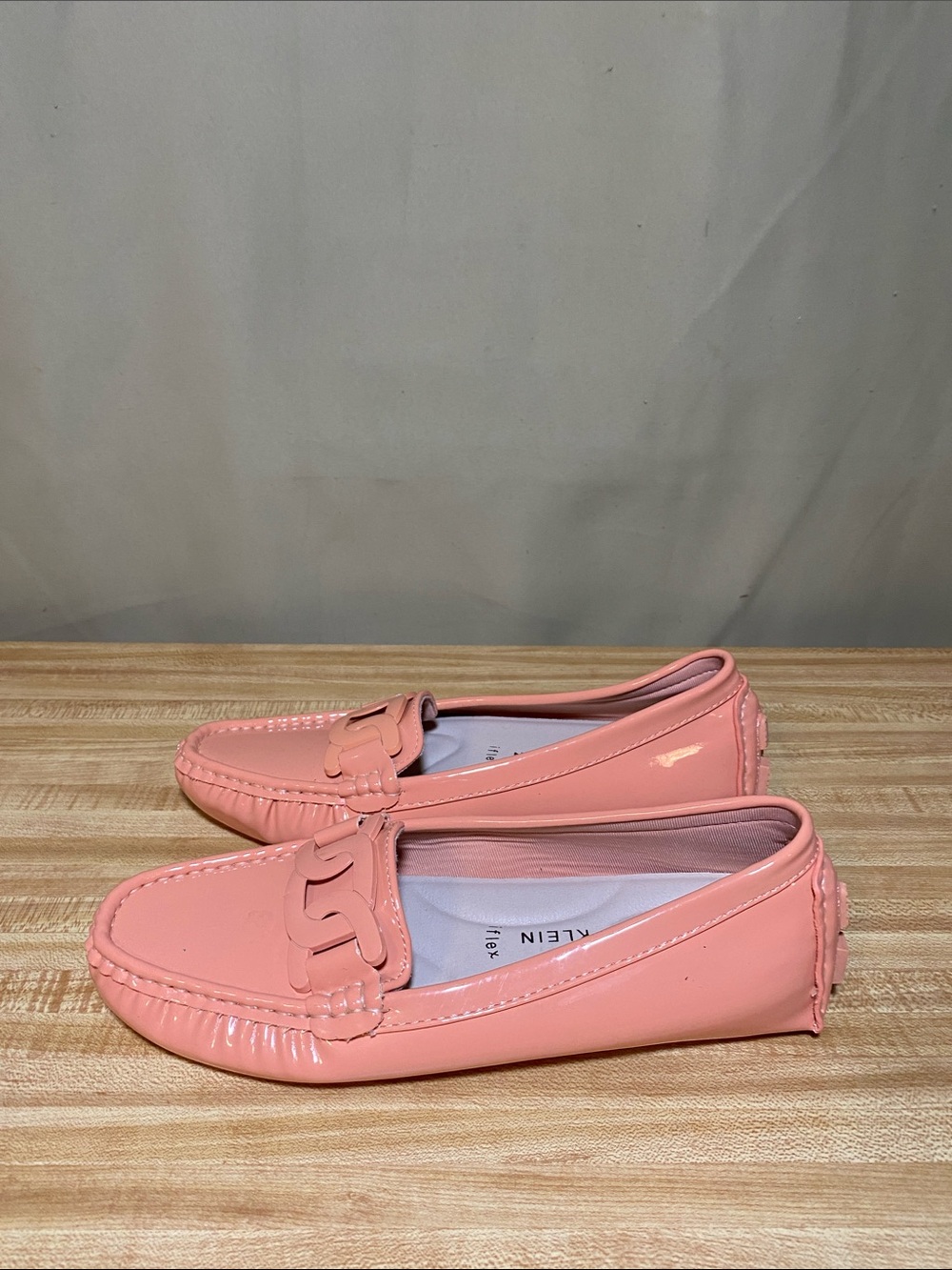 Anne Klein iflex  Patent Leather Loafers Peachy Light Pink Women’s 8M